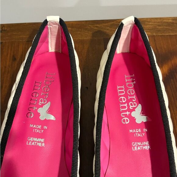 NWT Libera Mente Genuine Leather Made in Italy Quilted Ballet Flat Shoes Size 7 - Picture 6 of 9